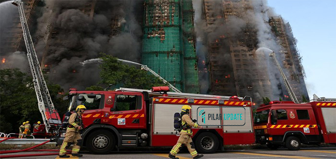 Perancah Bambu di Wang Fuk Court Dilalap Api, Asap Pekat Selimuti Tai Po